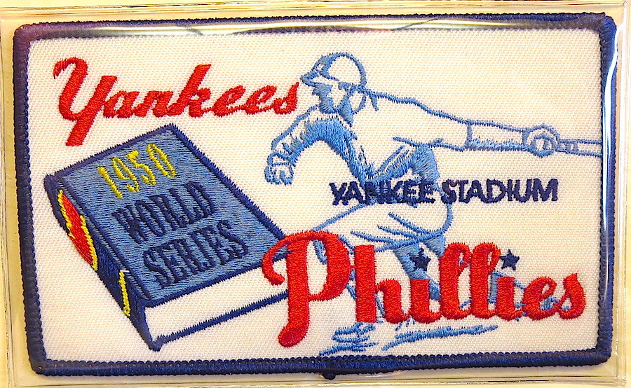 1950 WORLD SERIES PATCH ~ NEW YORK YANKEES / PHILLIES Willabee & Ward PATCH ONLY
