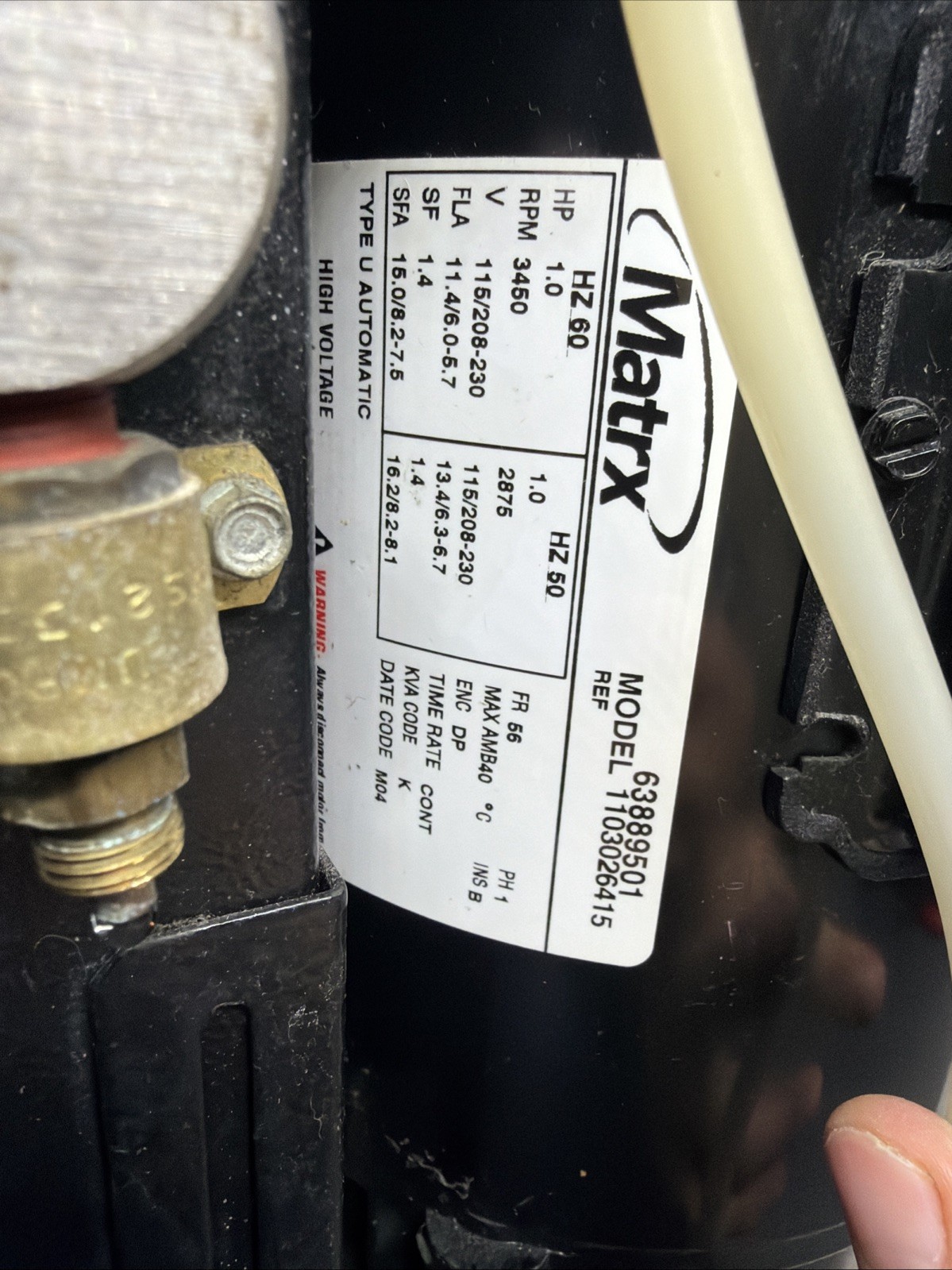 Matrx MAX-1000 Dental Vacuum Pump System Suction Unit - 1HP
