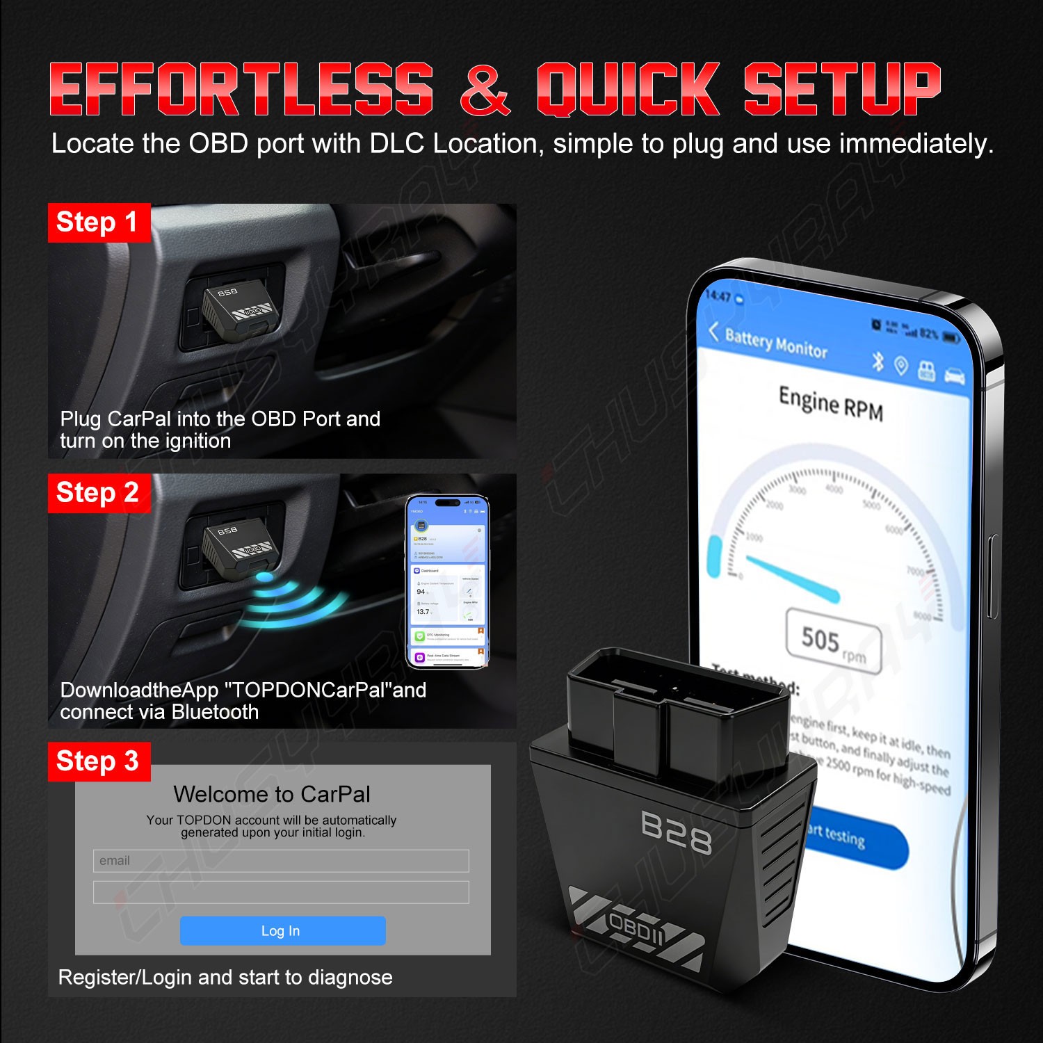 For Chevrolet Corvette Diagnostic Code Reader OBD2 Bluetooth Scanner Adapter US