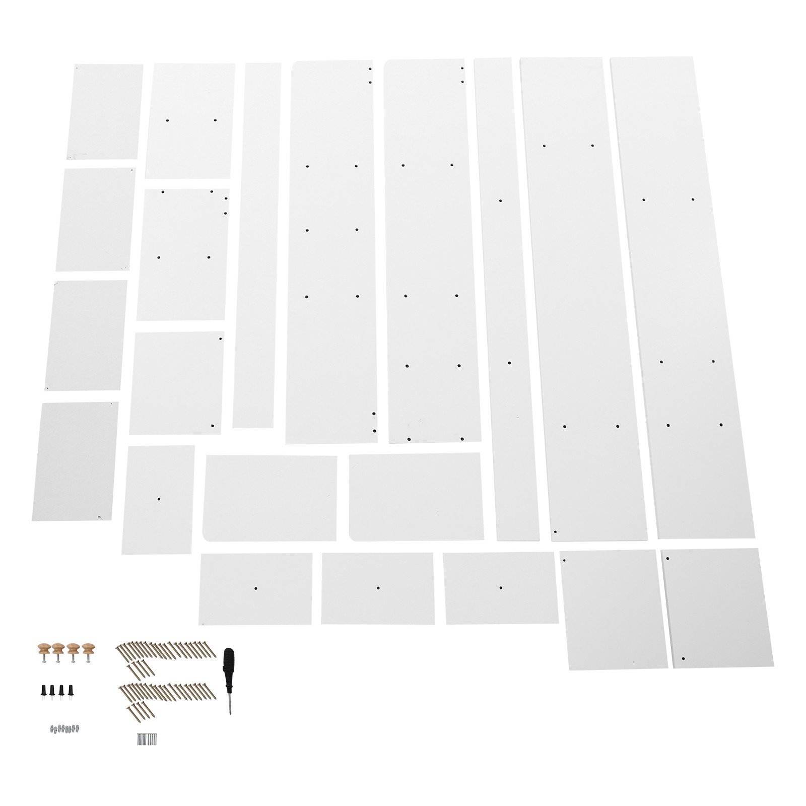 Wood Desktop Organizer, Office Storage Rack, Desktop Rack White 100 *17*80cm