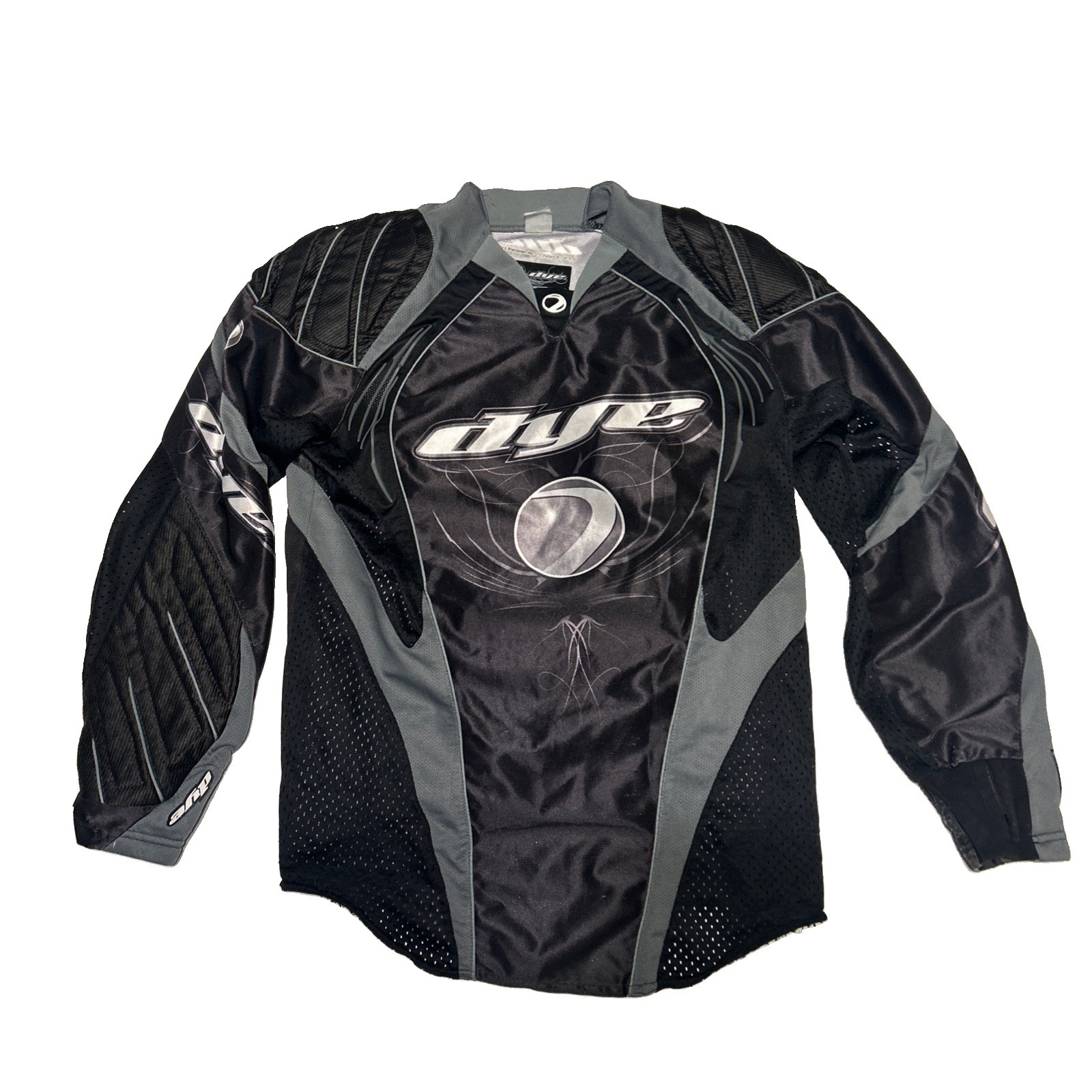Dye Paintball Jersey Mens XS Black Grey Padded Long Sleeve Tactical Shirt