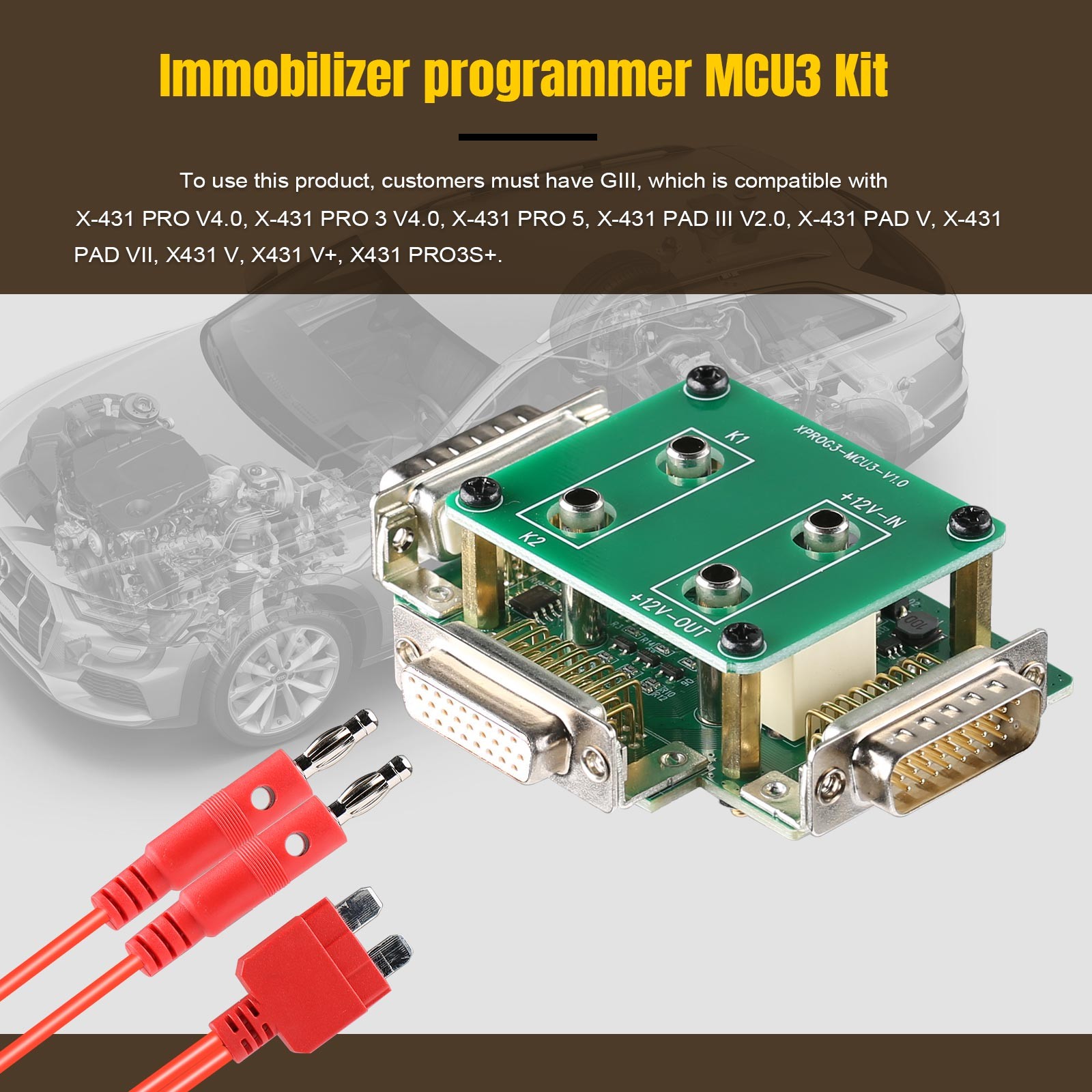 Launch X431 GIII X-PROG 3 Advanced Immo Chip Reader & MCU3 Adapter & PC Adaptor
