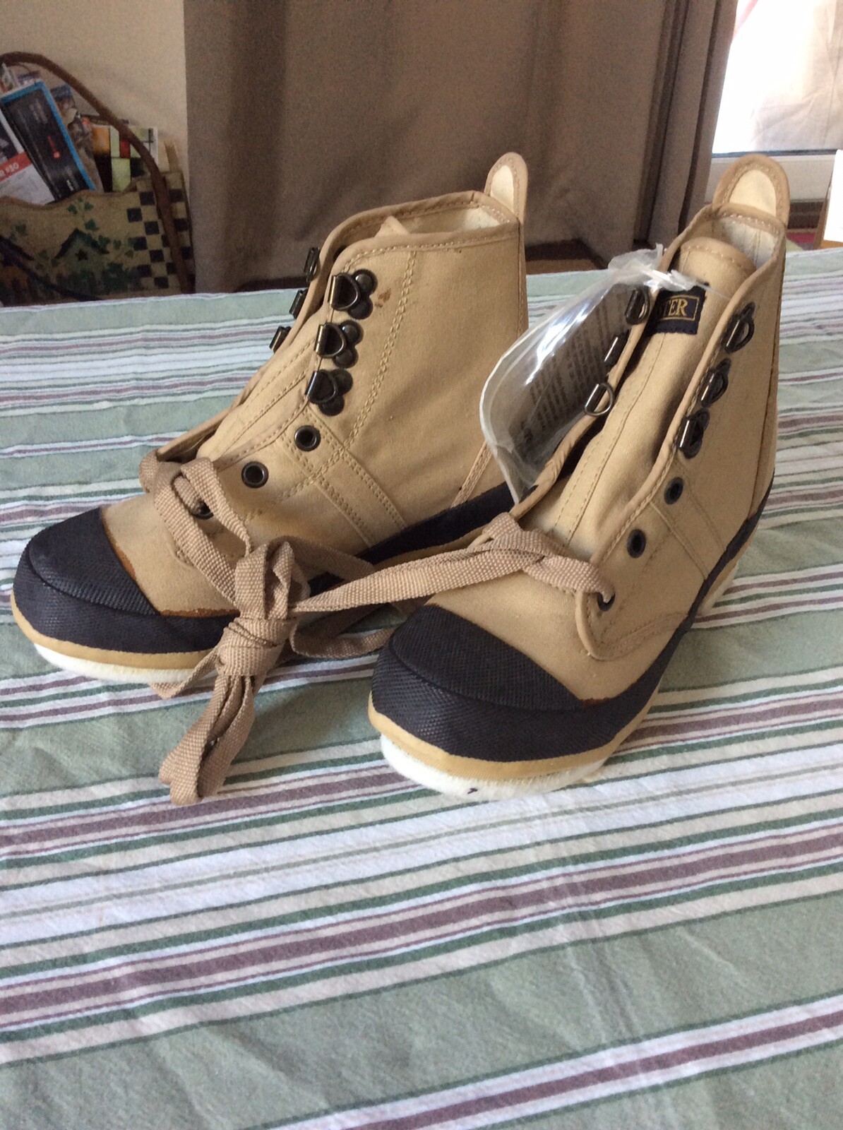 Hodgman "Caster" Fishing Boots Felt Soles Size 3 Steel Shank Women’s 6.5