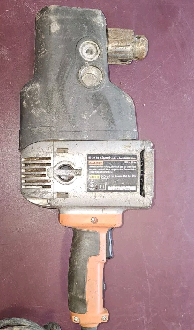 Ridgid R7130 Right Angle Drill W/Side Handle - Used