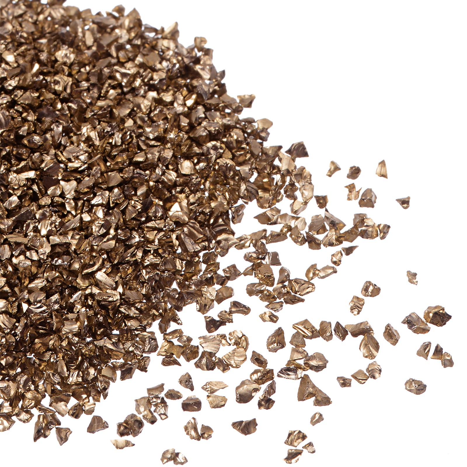 Crushed Glass Chips 1-3mm x 20g Irregular Metallic Glass Dark Brown