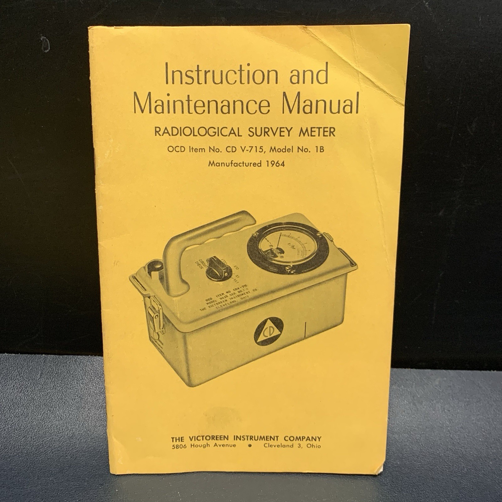 VTG Victoreen CD V-715 Model 1B Geiger Counter Civil Defense *Manual Only*. E7