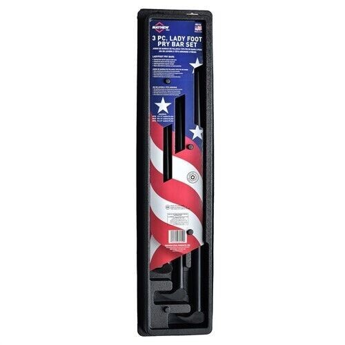 Mayhew 60150 3 Piece Rolling Head Pry Bar  Set Brand New!