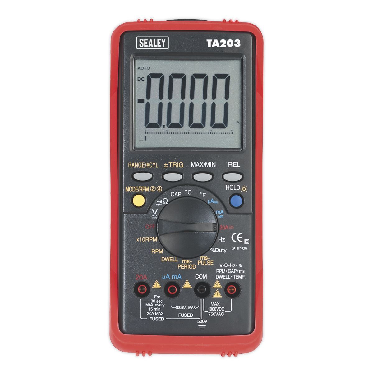 Sealey TA203 Digital Automotive Multimeter 15 Function Bar Graph/PC Link