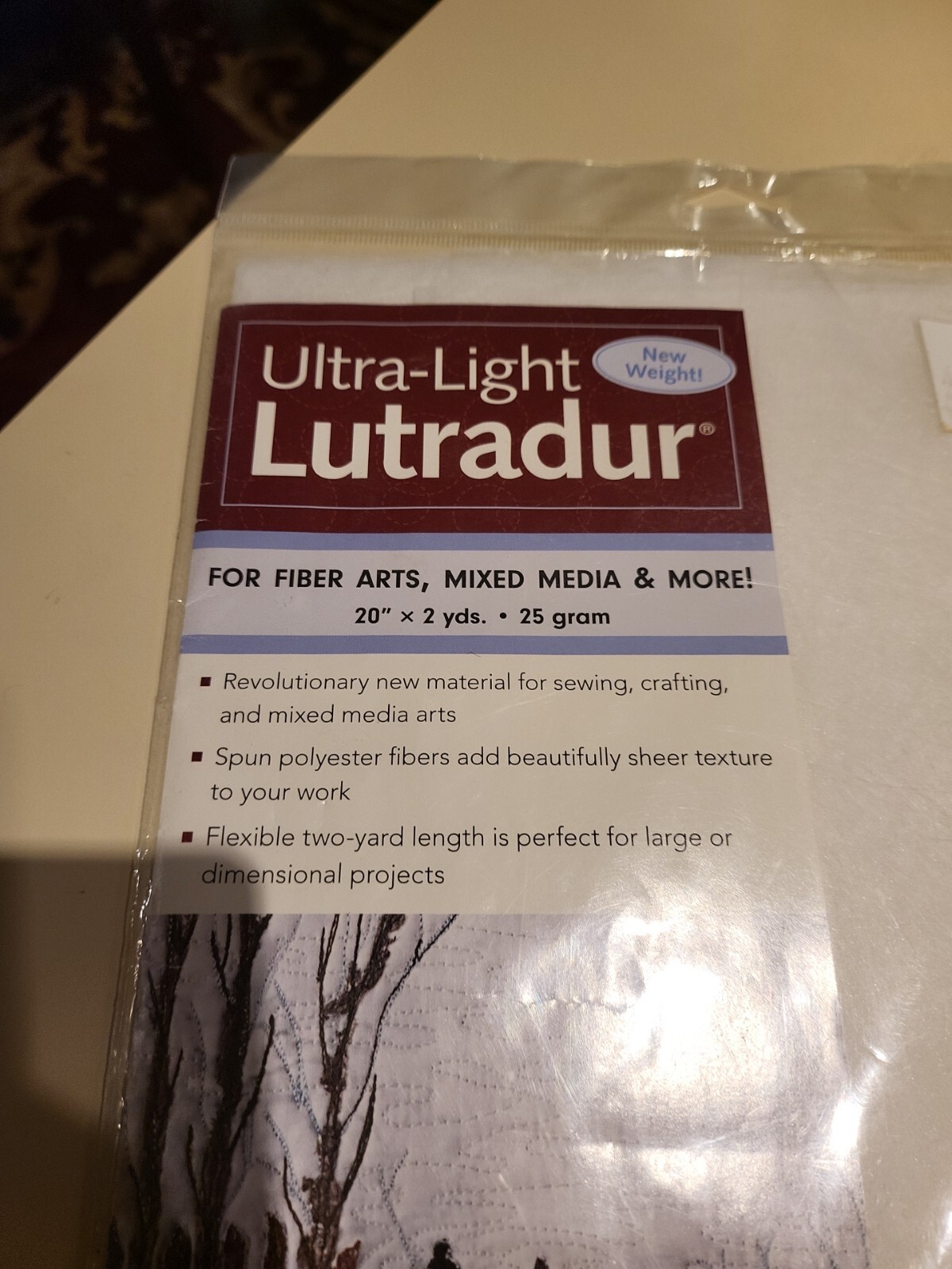 Quilting Ultra Light Lutradur 2 Yard Pack Stabilizer For Fibre Arts Mixed Media