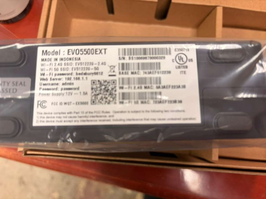 Evolution Digital EVO 5500 EXT Wifi Extender, NEW SEALED EVO5500EXT