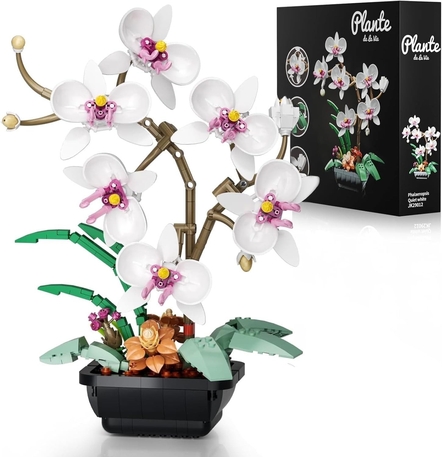 Botanicals Orchid Flowers Building Set, Artificial Plant for Home Décor, Idea...