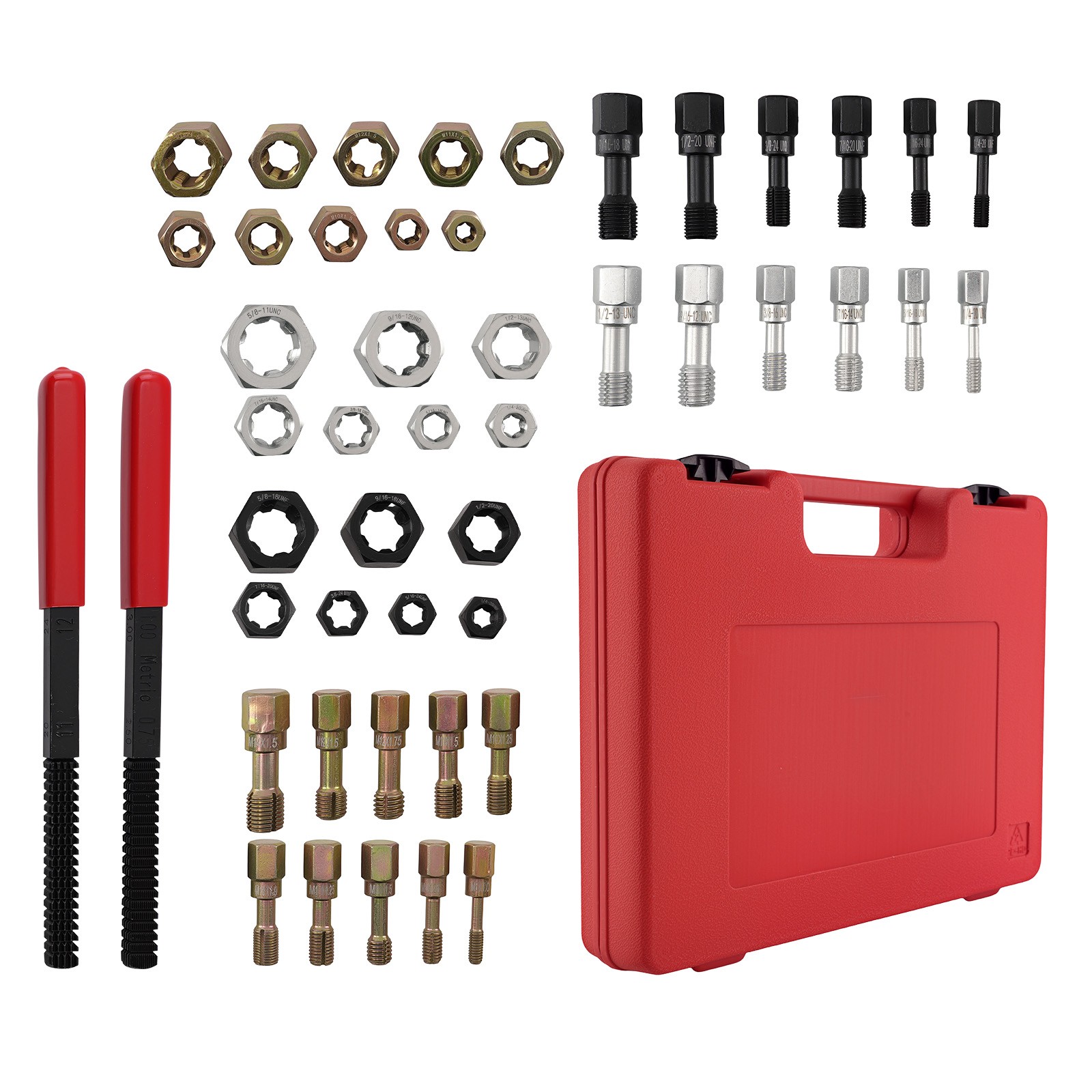48pc Metric SAE Thread Set for Vehicle Engine M6-M14 UNC UNF Repair Kit