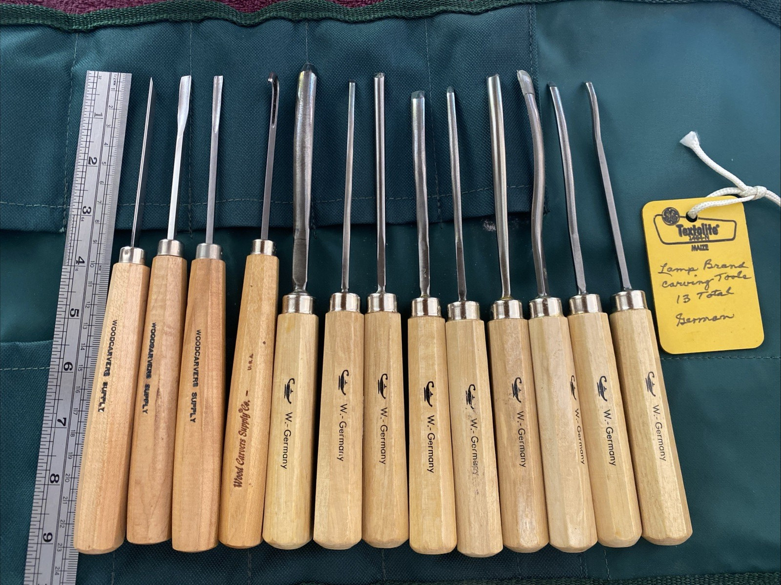 13-pc Lamp Brand Carving Tool Woodworker's Complete Set Made In Germany