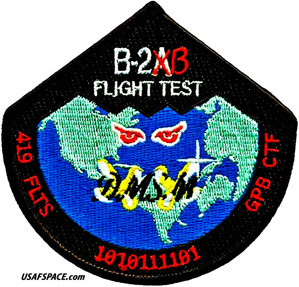 USAF 419TH FLIGHT TEST SQ -419 FLTS- B-2-B BOMBER DEFENSIVE SYSTEM UPGRADE PATCH
