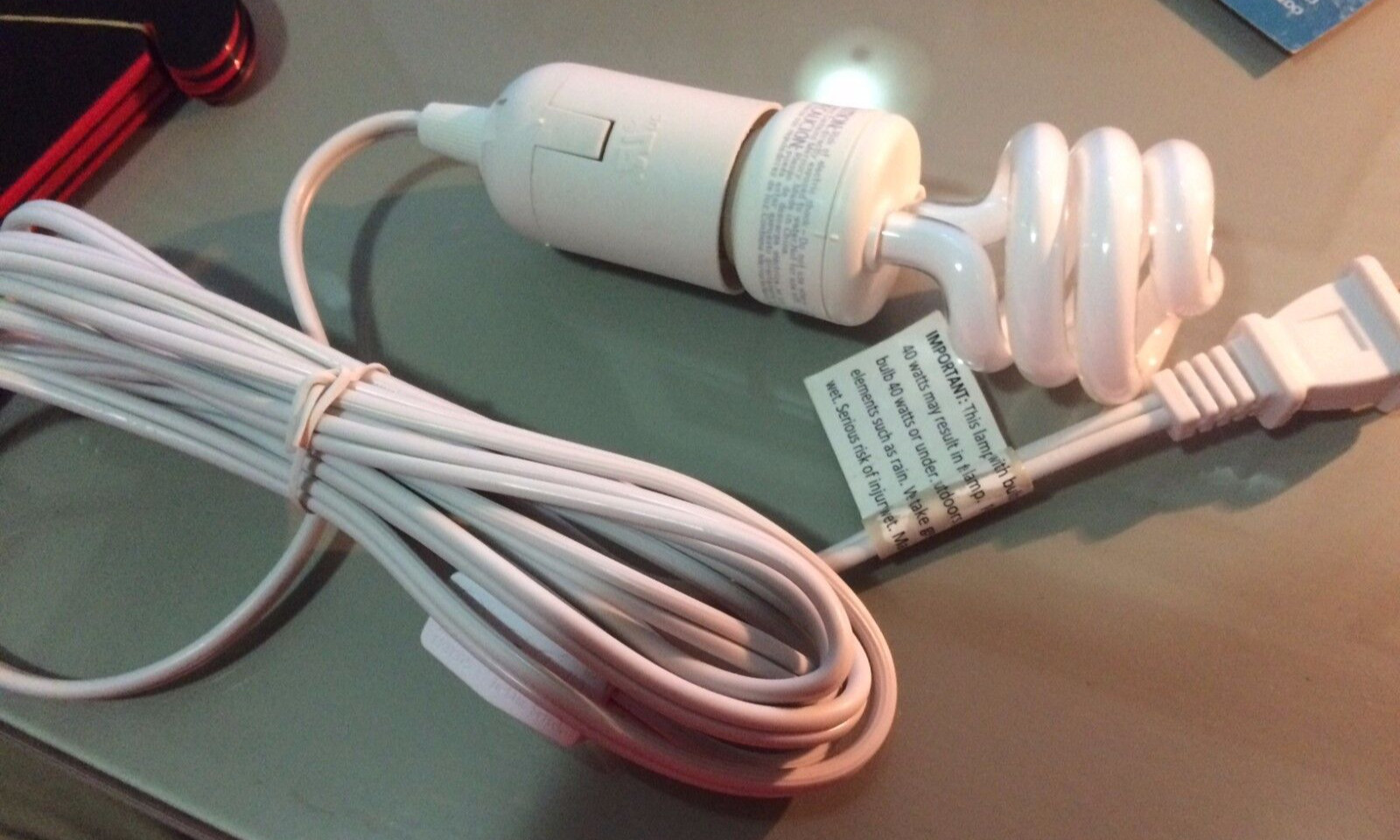Red & Black Infinity Light with Cord and Bulb ~ 26 Pieces ~ Medium Size