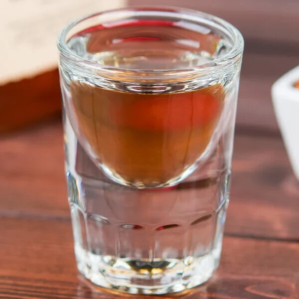 (12 EACH) 1.25 oz FLUTED LIQUOR/WHISKEY SHOT GLASS LIBBEY 5135/BARS/TAVERNS