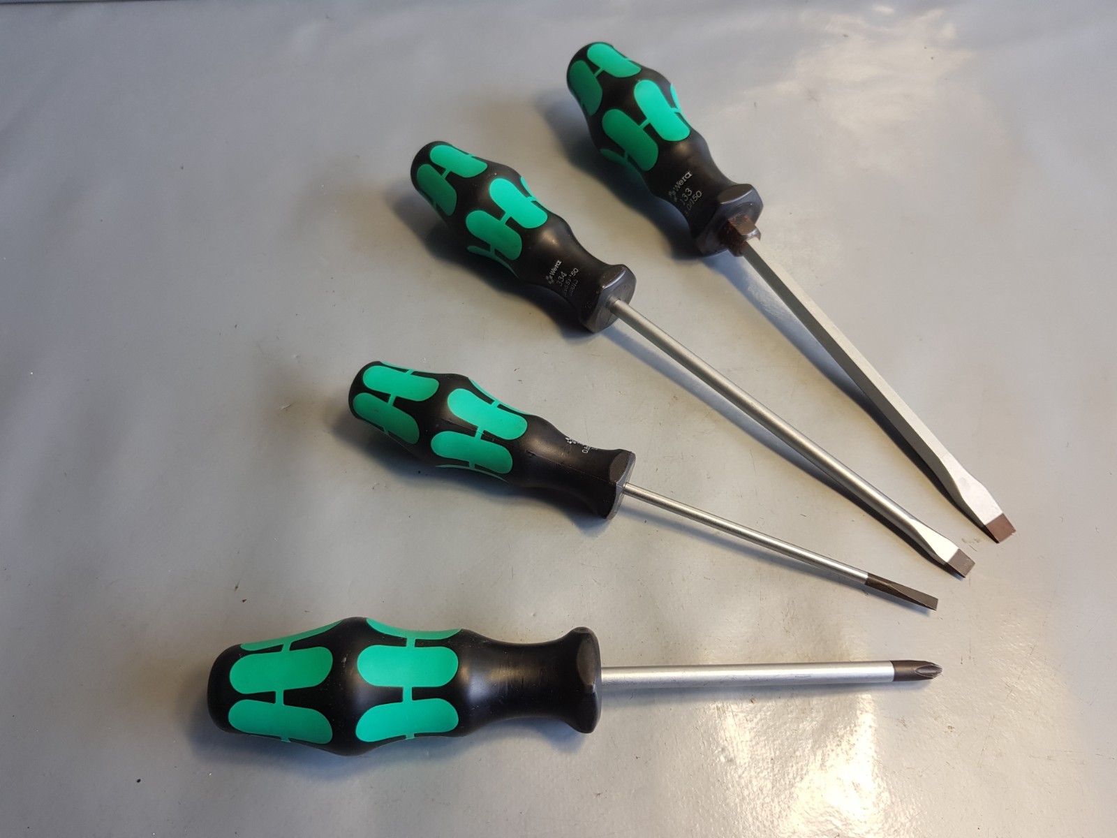 4 piece professional Wera screwdriver slot + cross ex BW Bundeswehr (KB11)