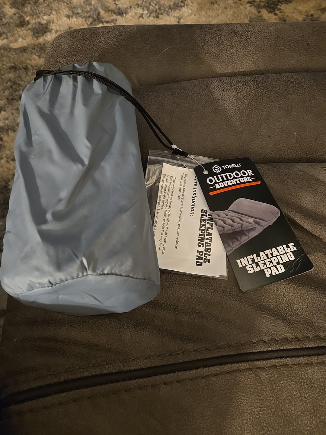 Torelli inflatable sleeping pad. Gray For Outdoor Adventure New In Packaging.