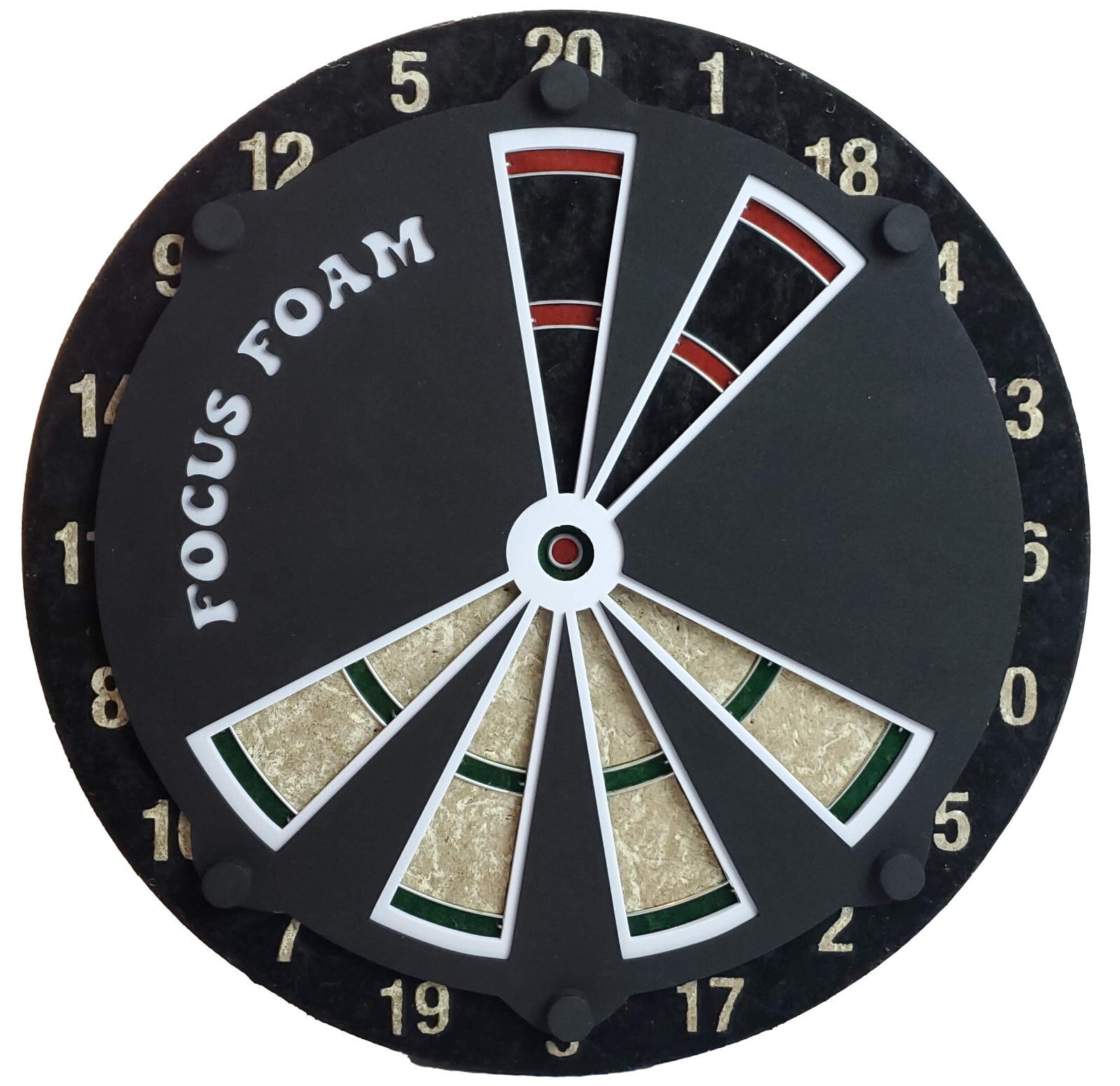 Focus Foam Cricket Segment Steel Tip Dartboard Trainer (Non Magnetic)