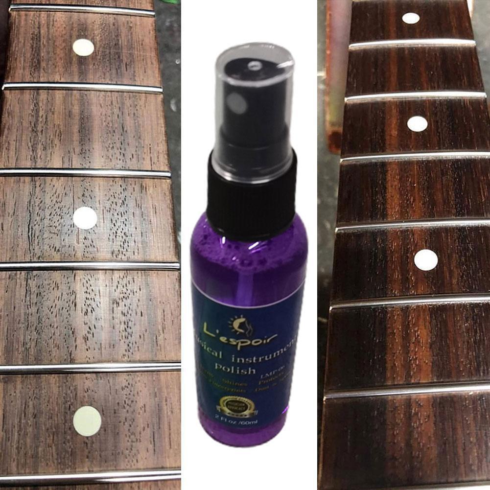 Guitar Fingerboard Care Set 60ml Lemon Oil Fretboard Cloth and Tools Lot W5 P5Y8