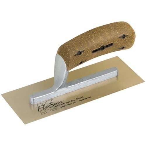 Kraft PLE411K 8"x3" Elite Five Star Golden SS Midget Trowel – Cork Handle