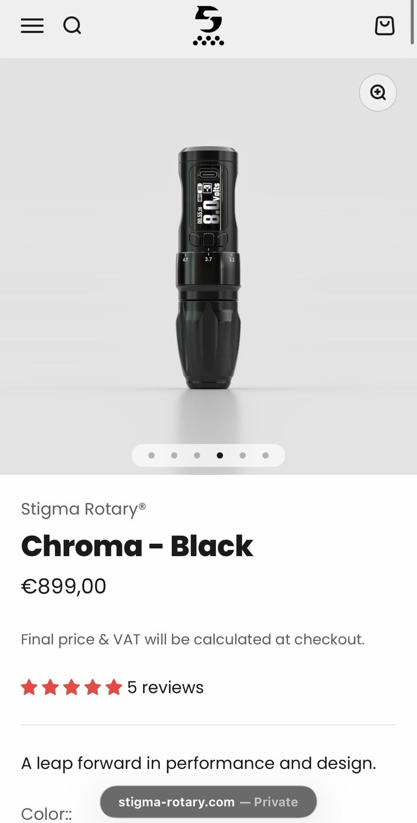 Stigma Chroma Wireless Tattoo Machine Multistroke, 2.8-4.5mm . Great Condition!