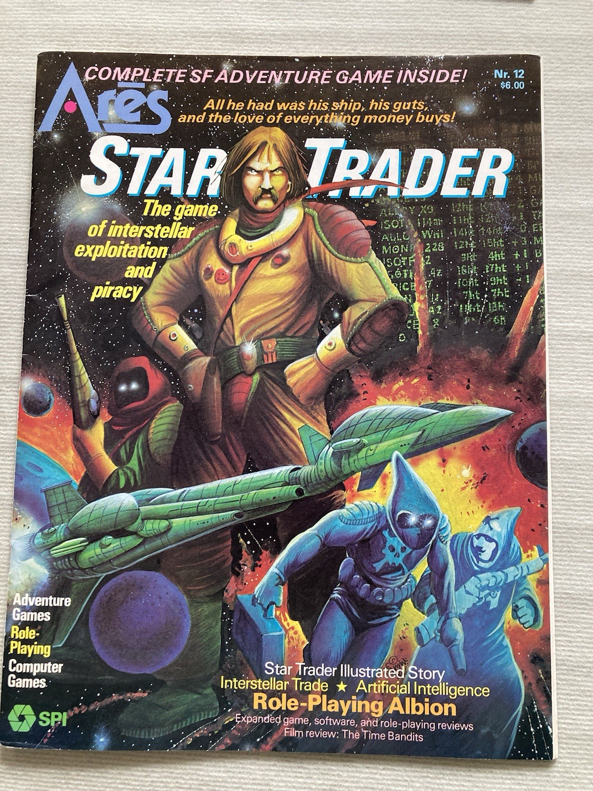 SPI Ares Magazine #12 Star Trader Sci-Fi Game Unpunched