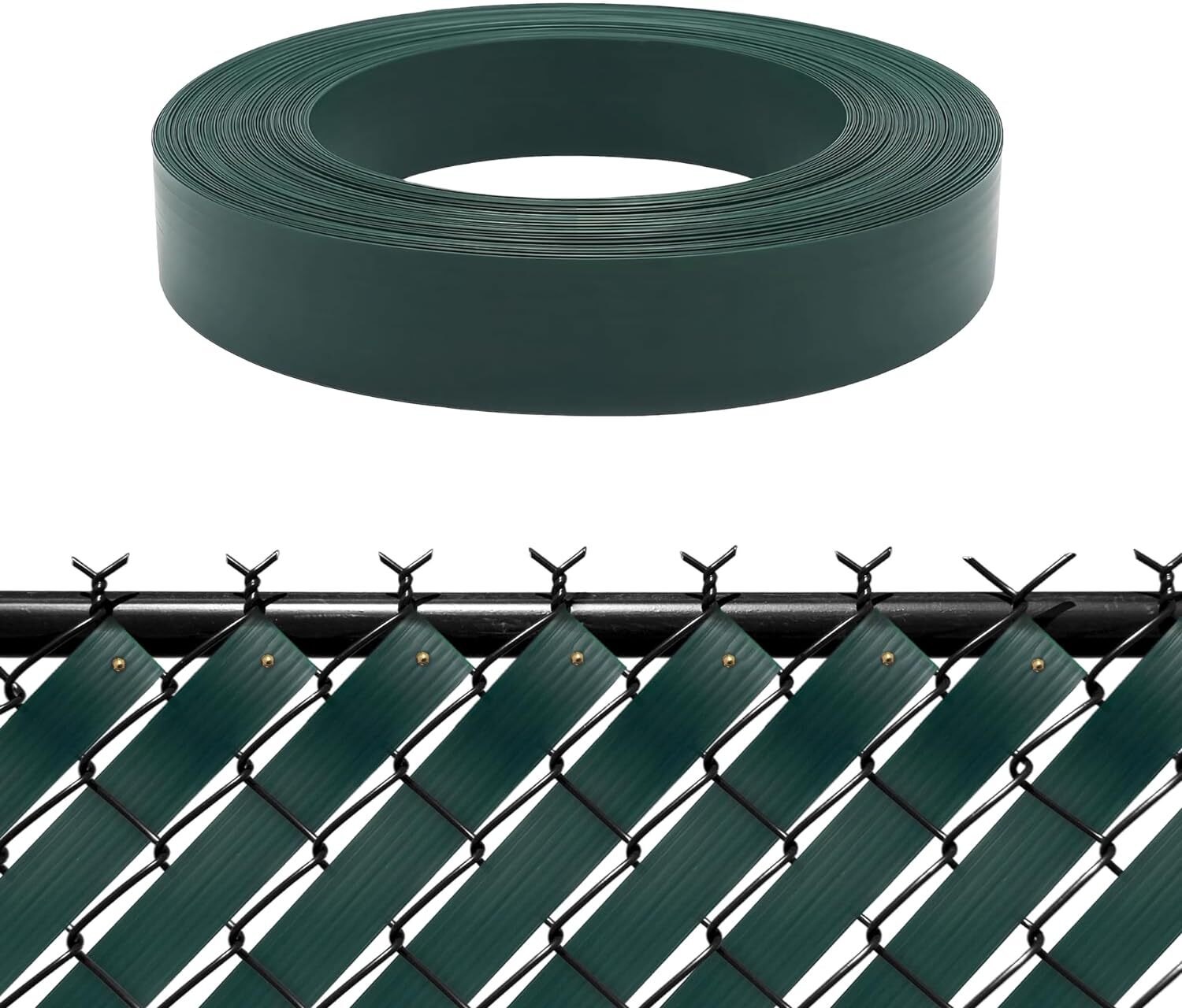 Green View Blocking Privacy Tape Weave for Chain Link Fence 75m/250 ft Roll UV R