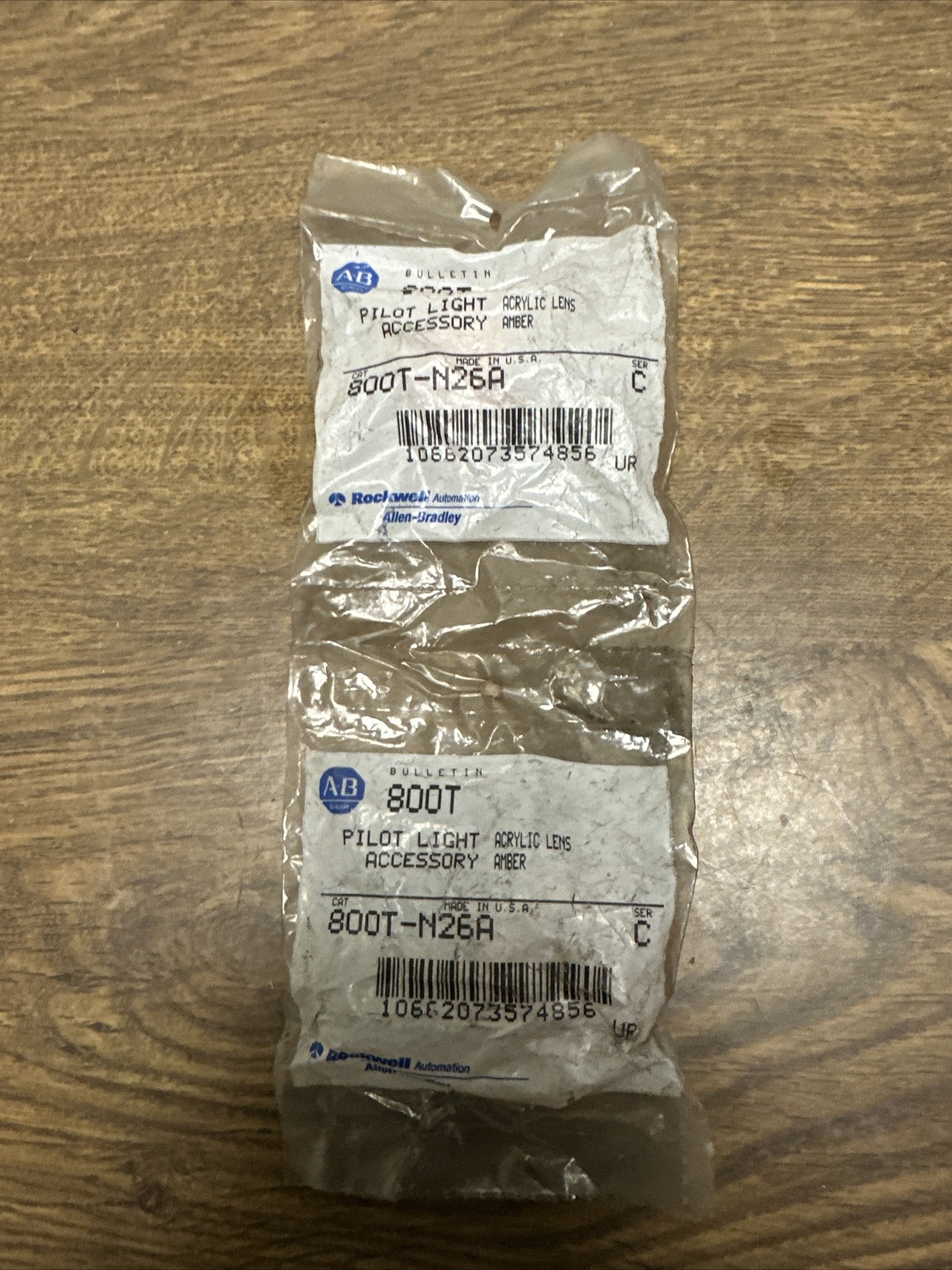 Allen Bradley,800T-N26A,Pilot Light Accessory Amber Lens LOT of 2