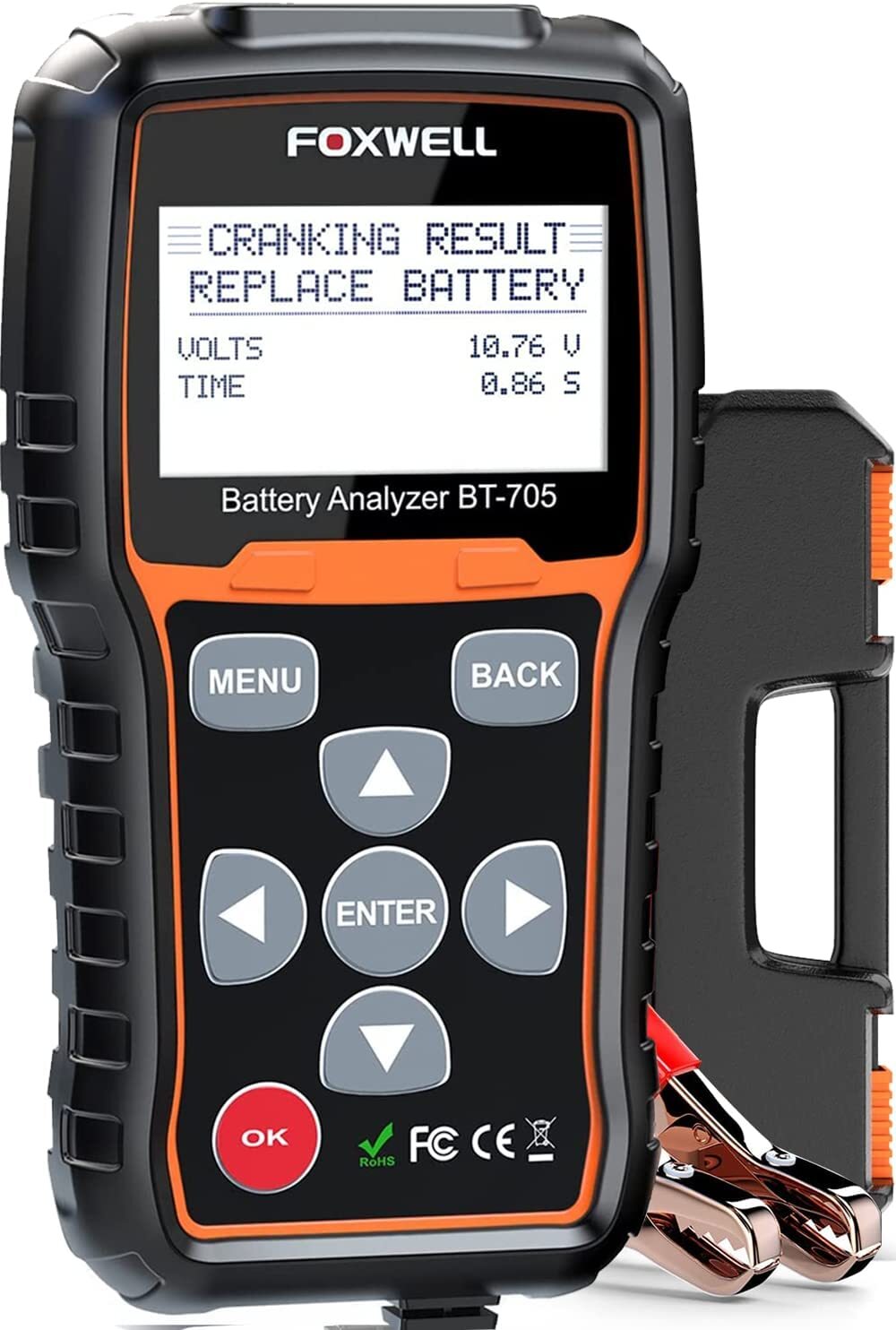 12V ~ 24V Automotive Battery Load Tester Car Charging Cranking Test 100~2000 CCA