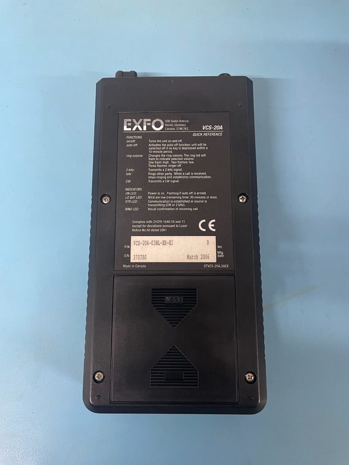 EXFO VCS-20A SM Multi-Function Voice Communicator w/ Case *30 DAY RETURNS*