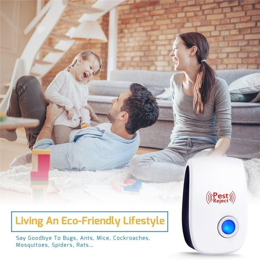 6X Ultrasonic Pest Repeller Electronic Control Repellent Bug Rat Mice Reject US