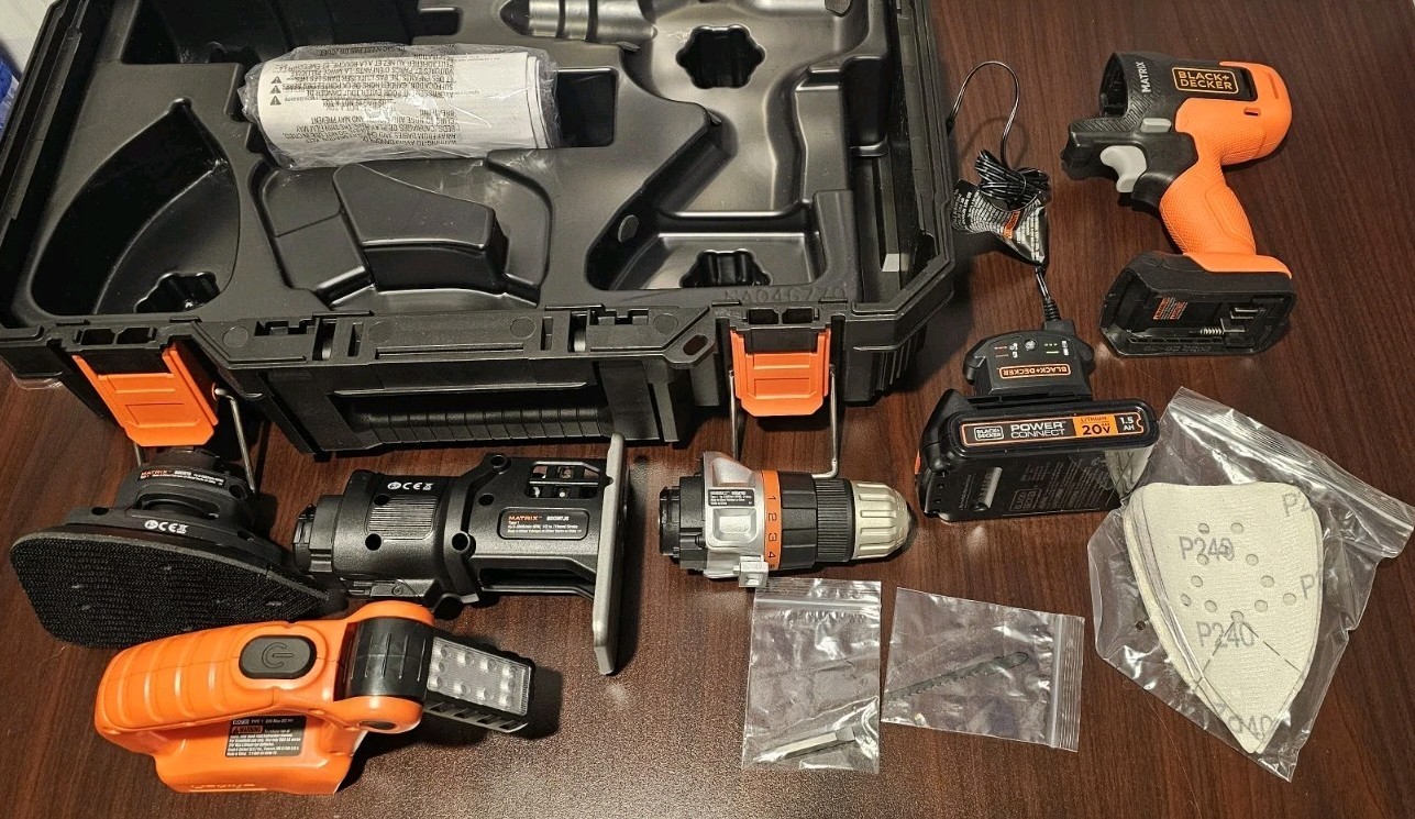 BLACK+DECKER 20V Matrix Drill 4 Kit - BDCDMT1204KITC1