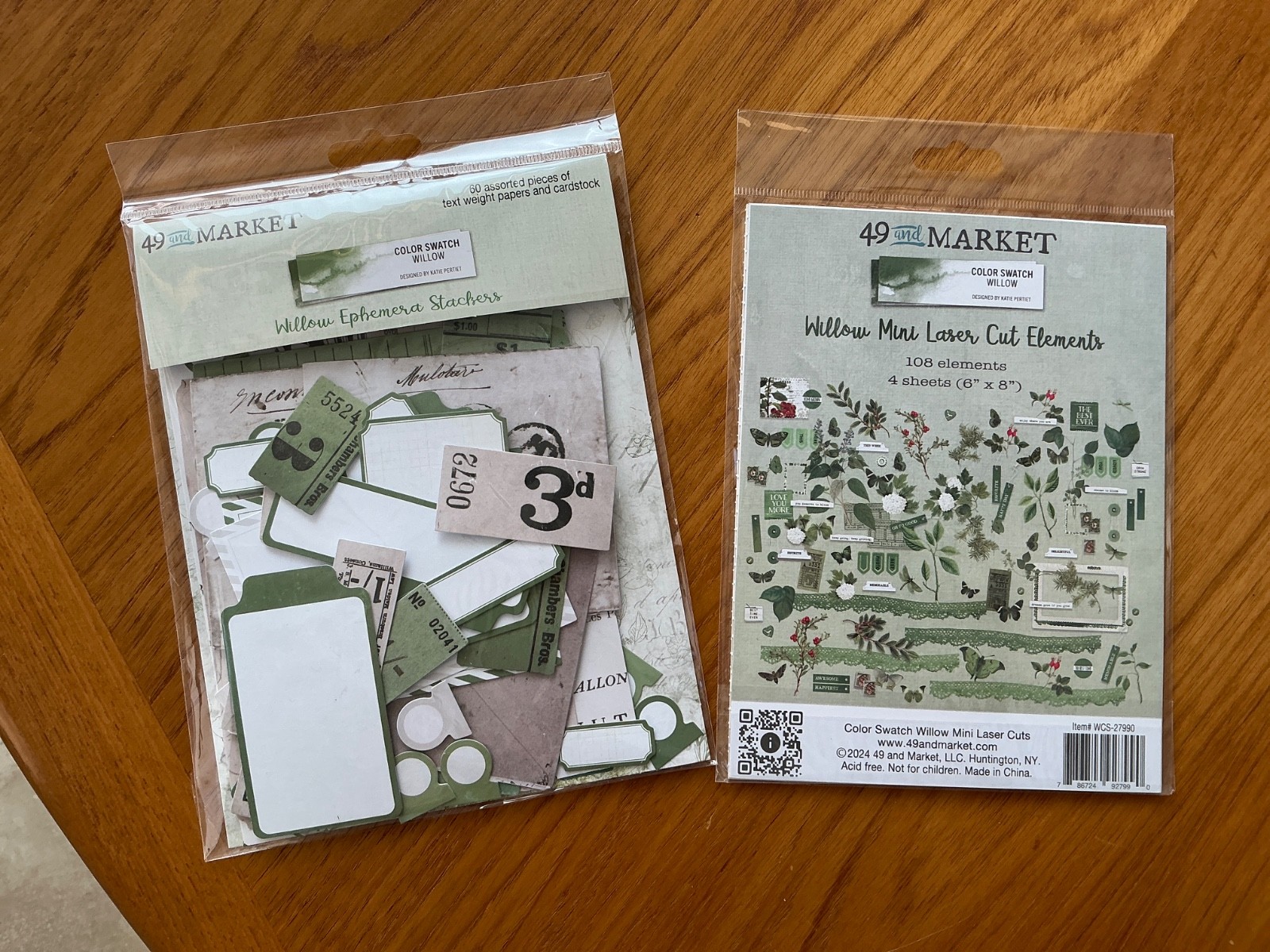 49 and Market Color Swatch Willow Ephemera Stackers & Mini Laser Cut Elements