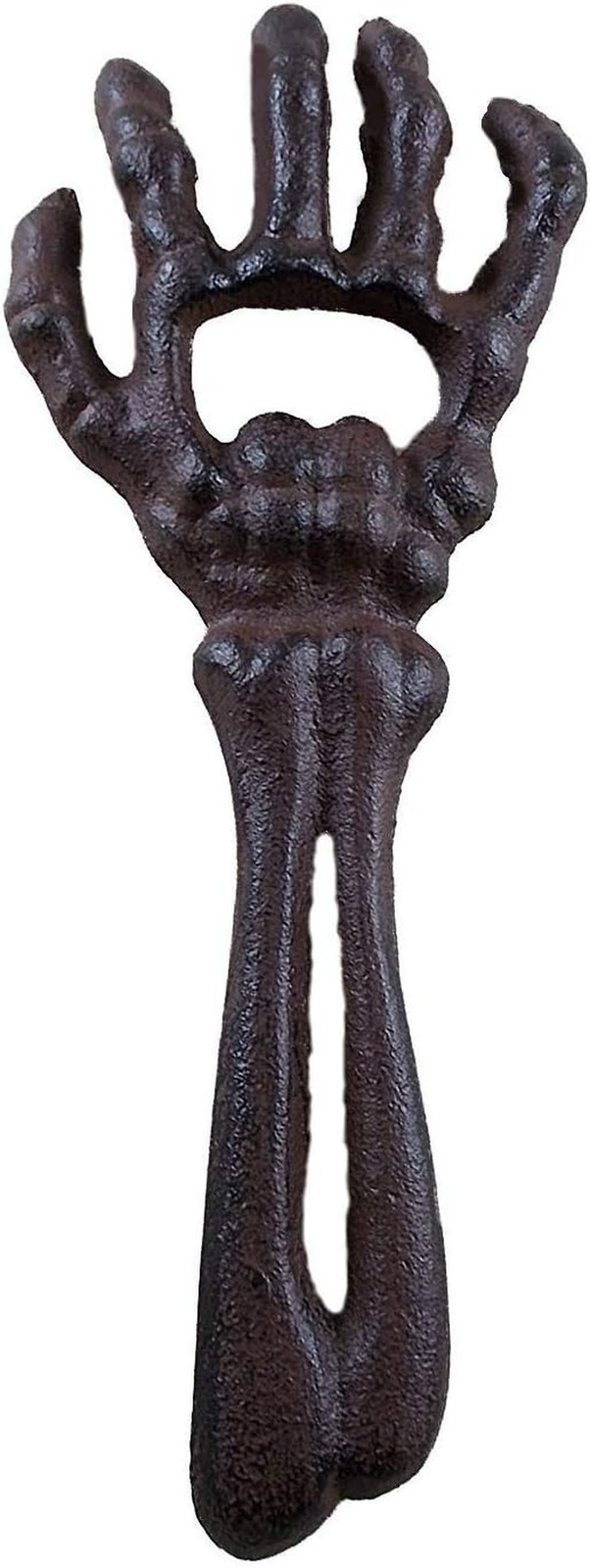 Cast Iron Skeleton Hand Themed Beverage Bottle Opener