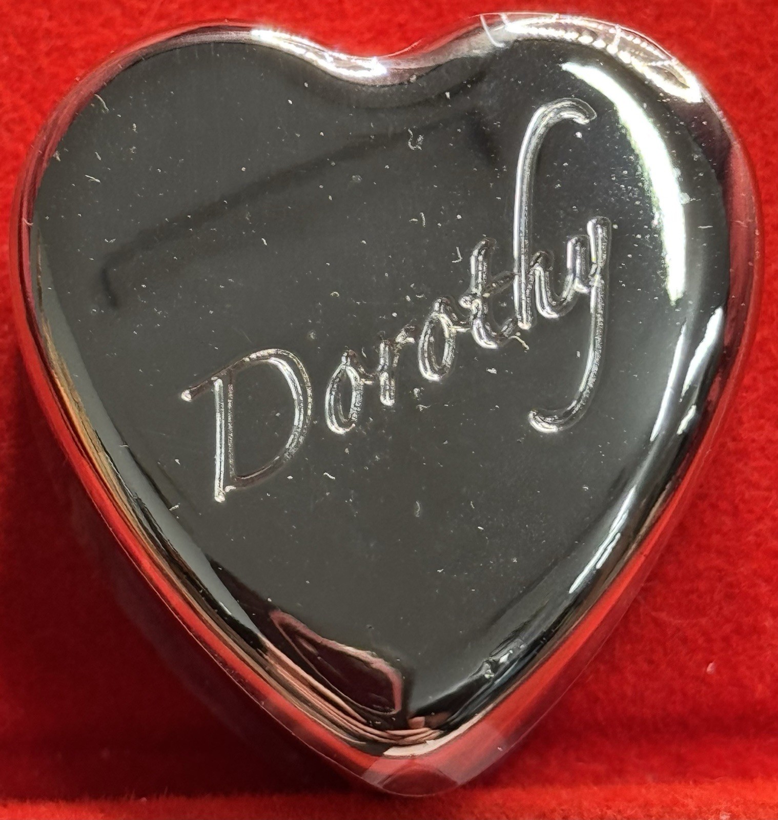 Dorothy Ganz Heart Trinket Box Velvet Lined 1.5” NIB Early 2000’s