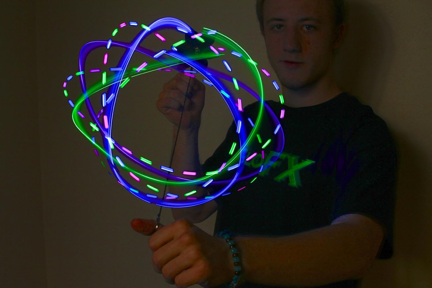6 Led Spinning Orbit: Pure Bliss Multicolor Pattern - Flow Rave Toy