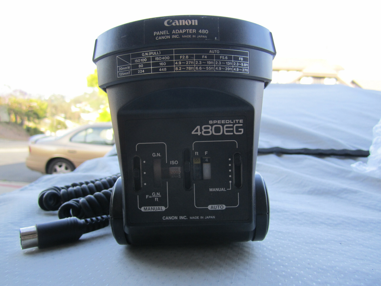 USED CANON 480EG SPEEDLITE + QUANTUM POWER PACK