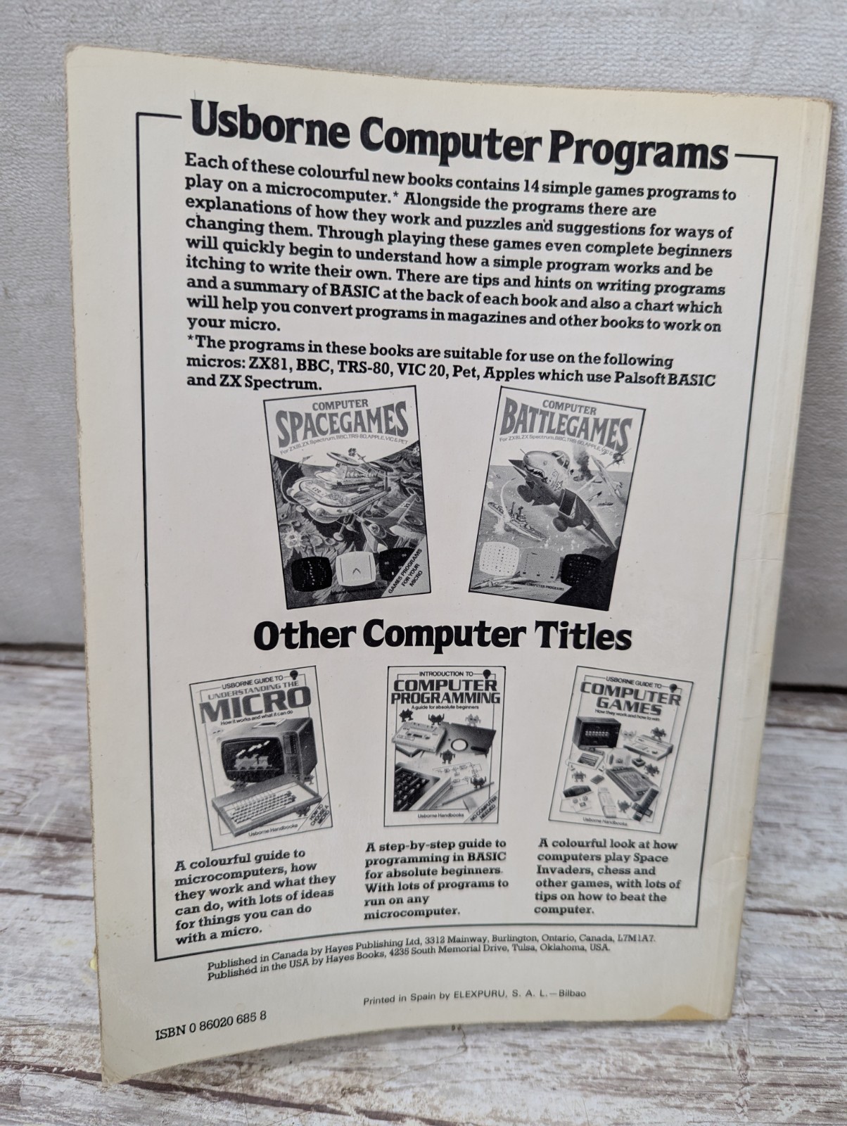 COMPUTER BATTLEGAMES 1982 HB Vintage Computer Games Book