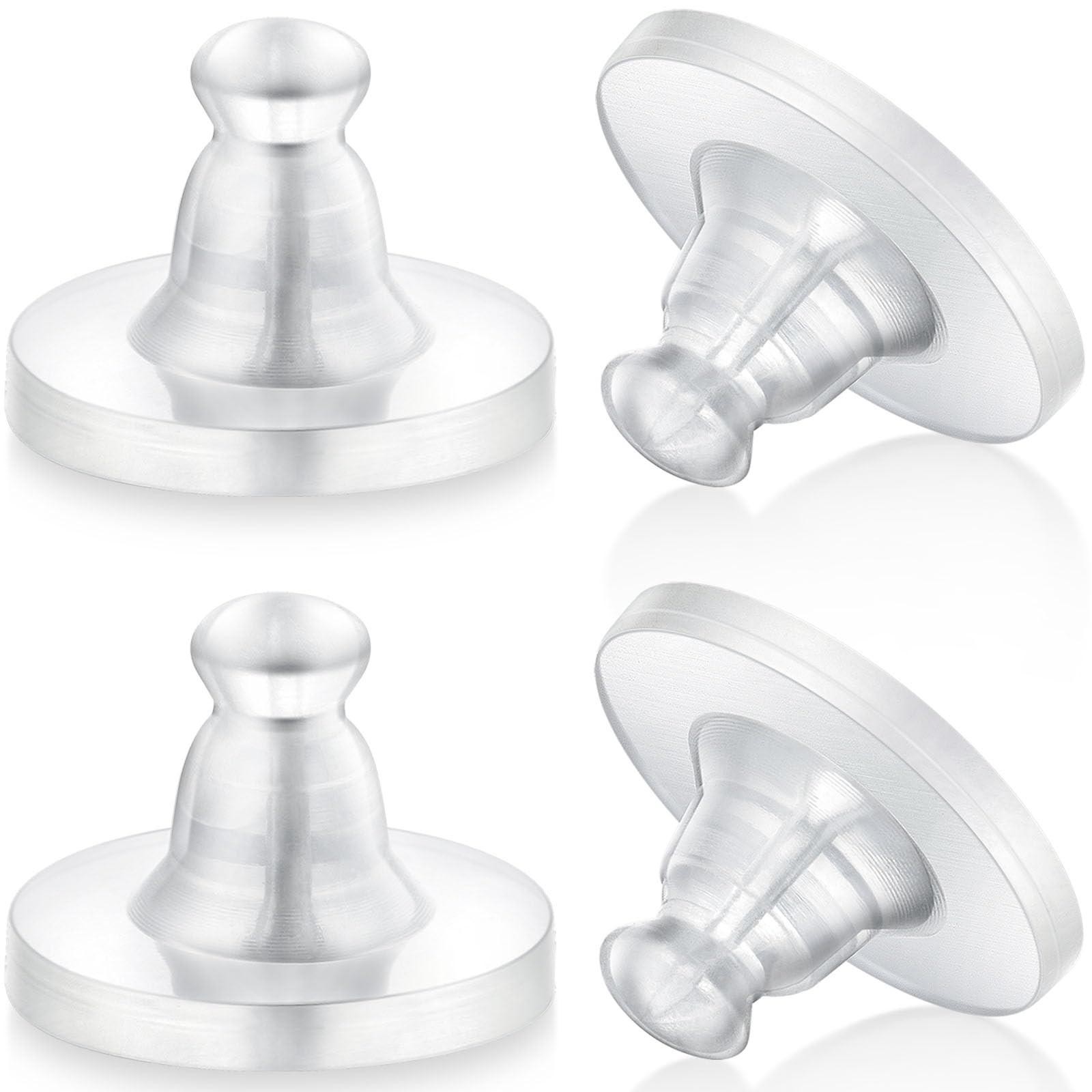 Earring Backs Rubber,100pcs Soft Clear Earring Backs for Studs,hypoallergenic