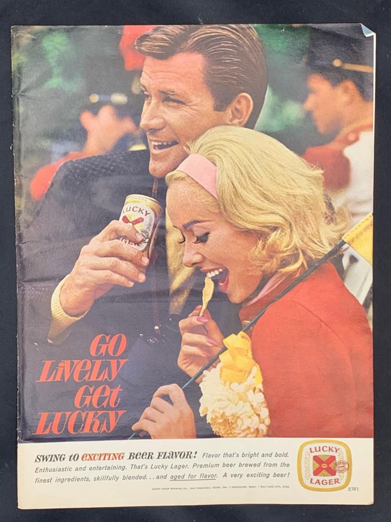 Magazine Ad - 1963 - Lucky Lager Beer