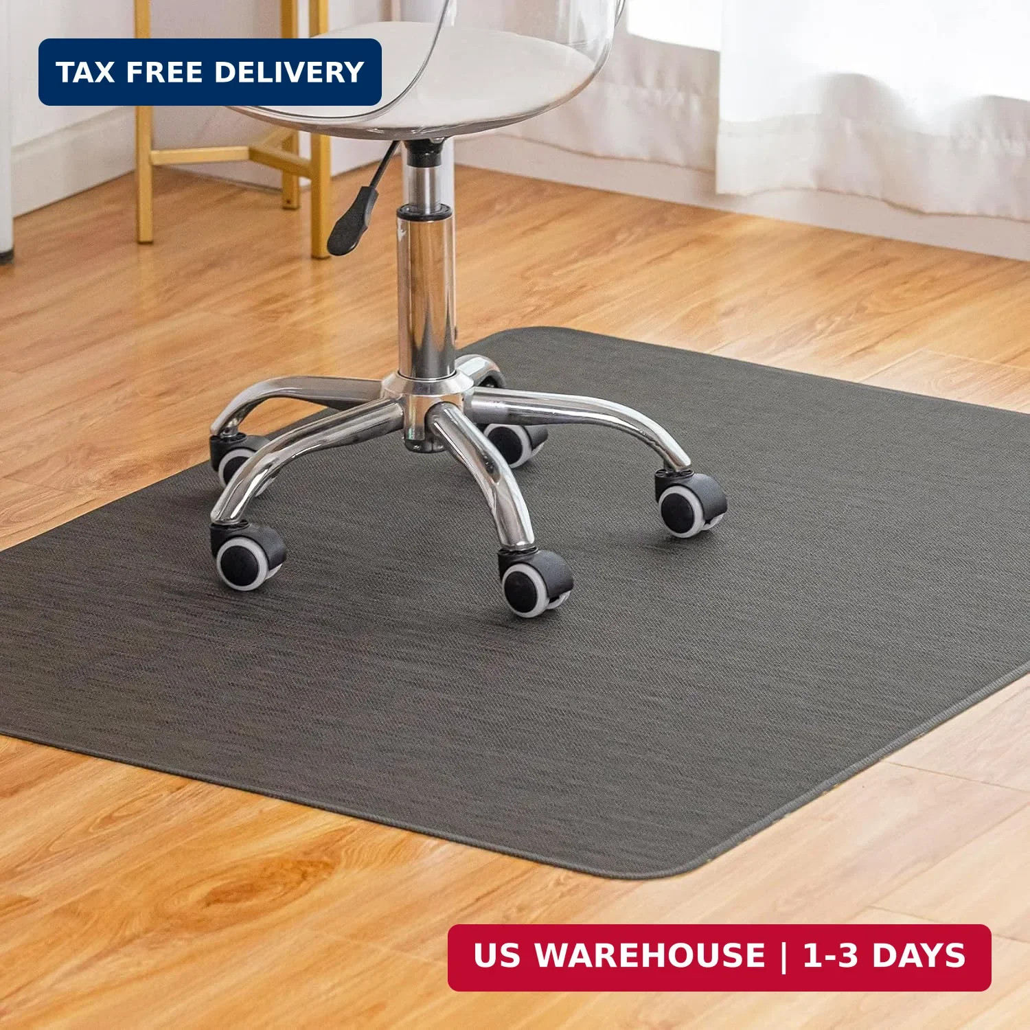 Baroyal Office Chair Mat for Hardwood Floor Under Desk Computer Rolling Chair Ma