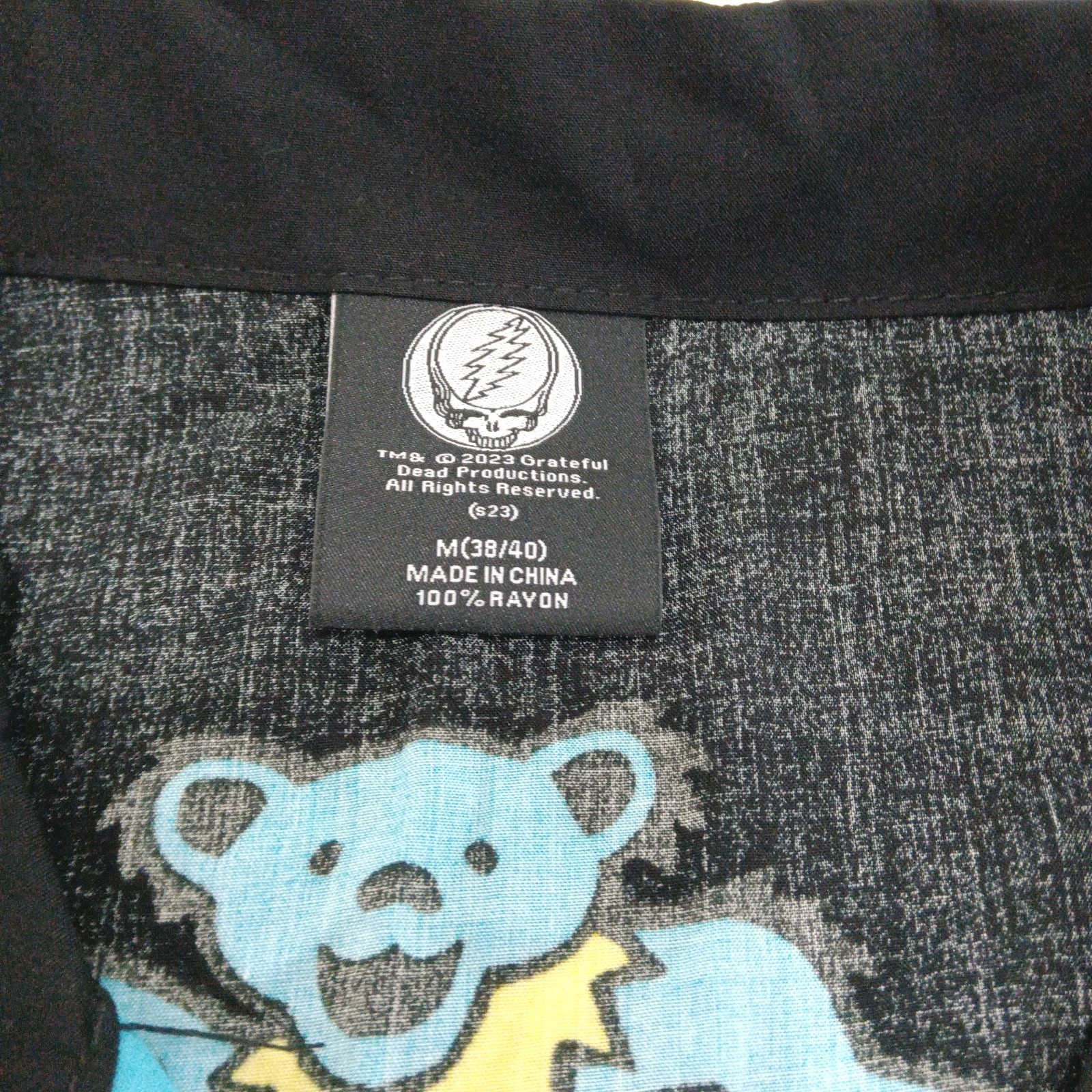 NWT Grateful Dead Jimmy Dead Bears AOP Button Down Size Medium Dancing Bears