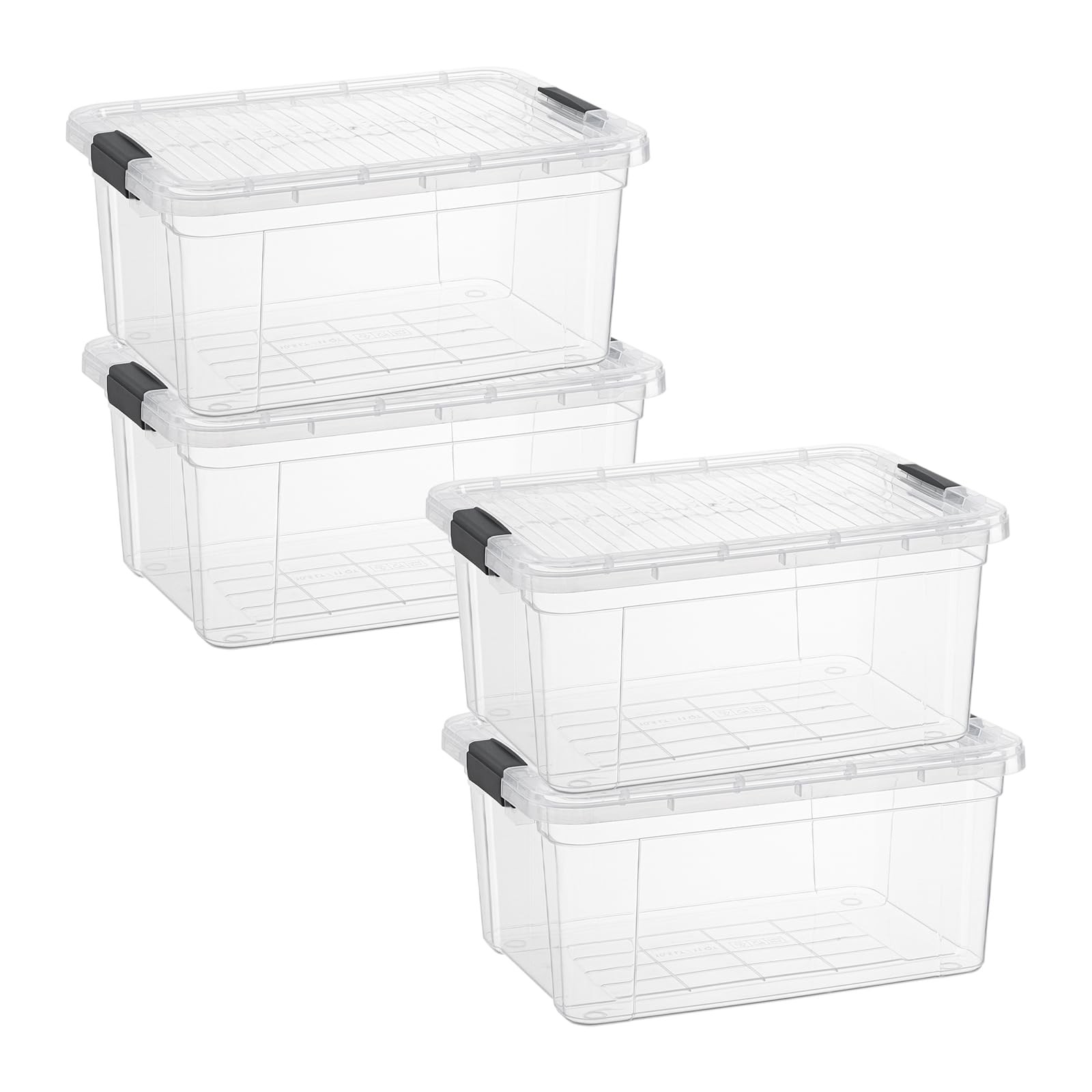 Superio 2 Quart Clear Storage Bin Lightweight Stackable Durable Design