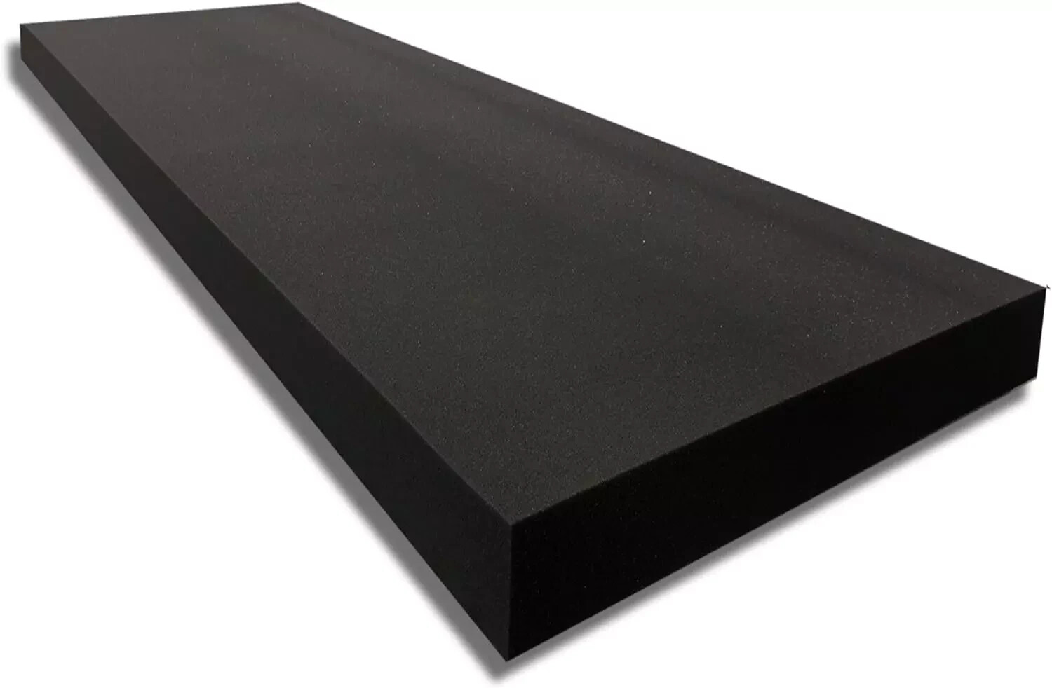 2" x 24" x 72" Upholstery Foam, Charcoal