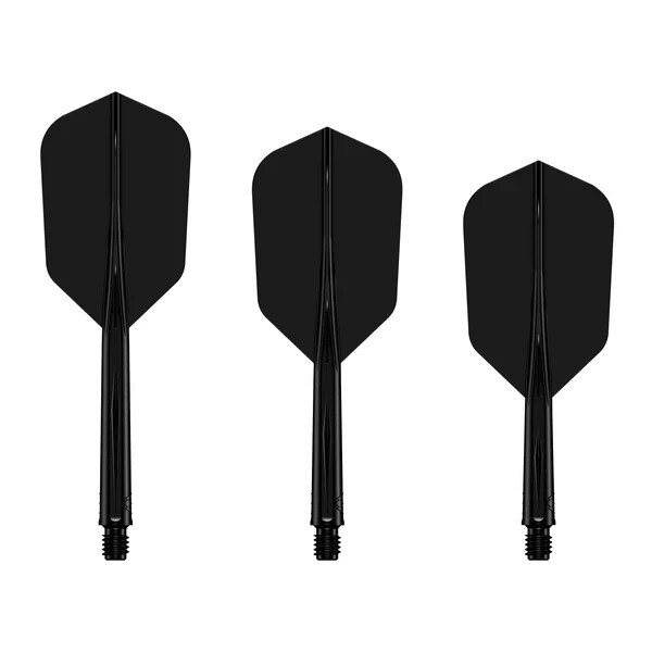 BLACK MEDIUM SLIM MISSION FORCE 90  1 PIECE MOLDED SHAFT & FLIGHT SYSTEM