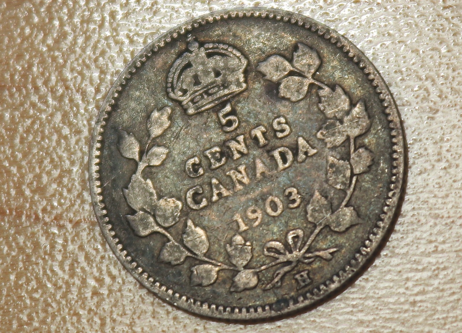 1903 H Canada 5 Cents Silver