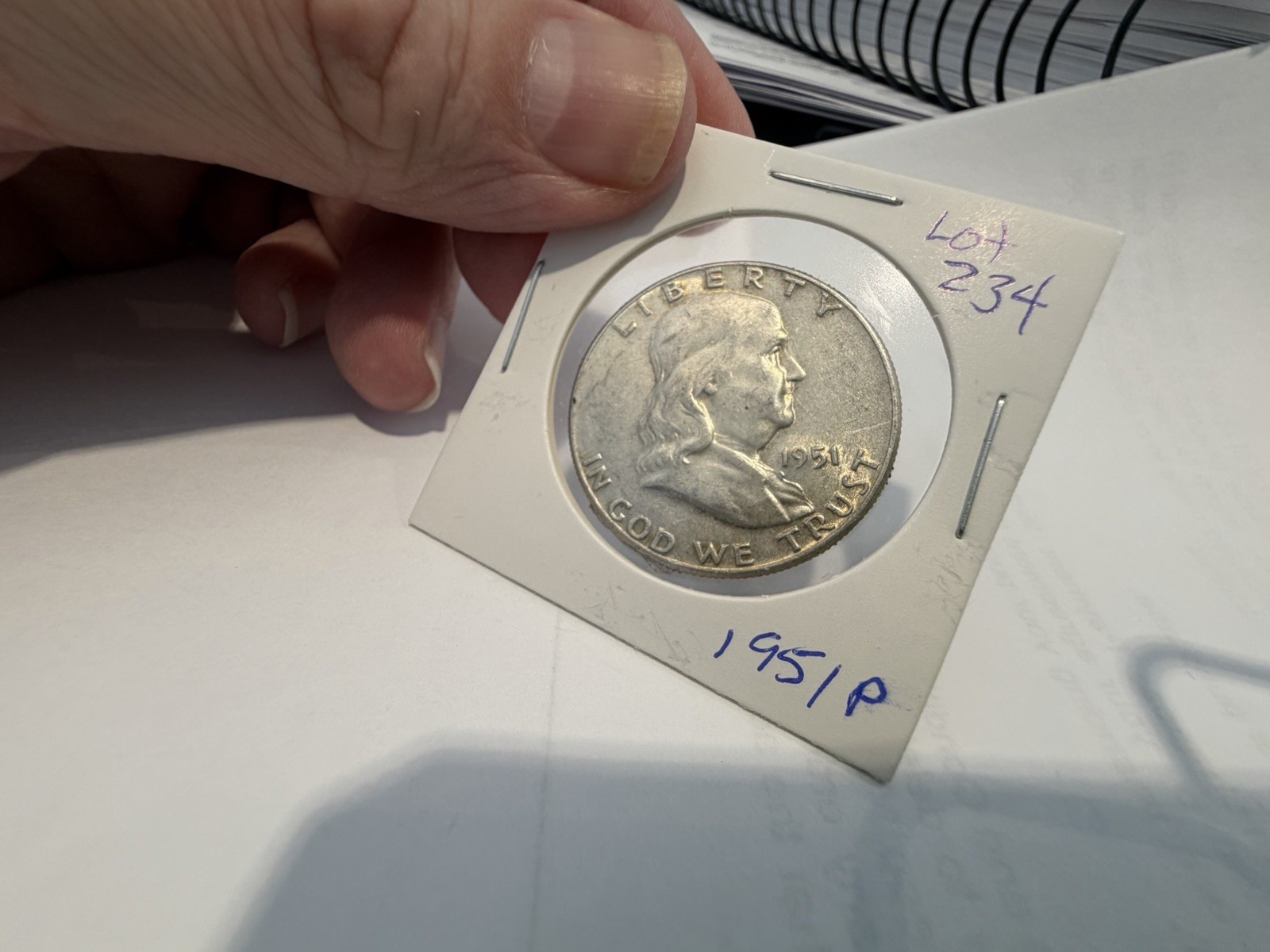 1951 FRANKLIN HALF DOLLAR 90% SILVER LOT 234