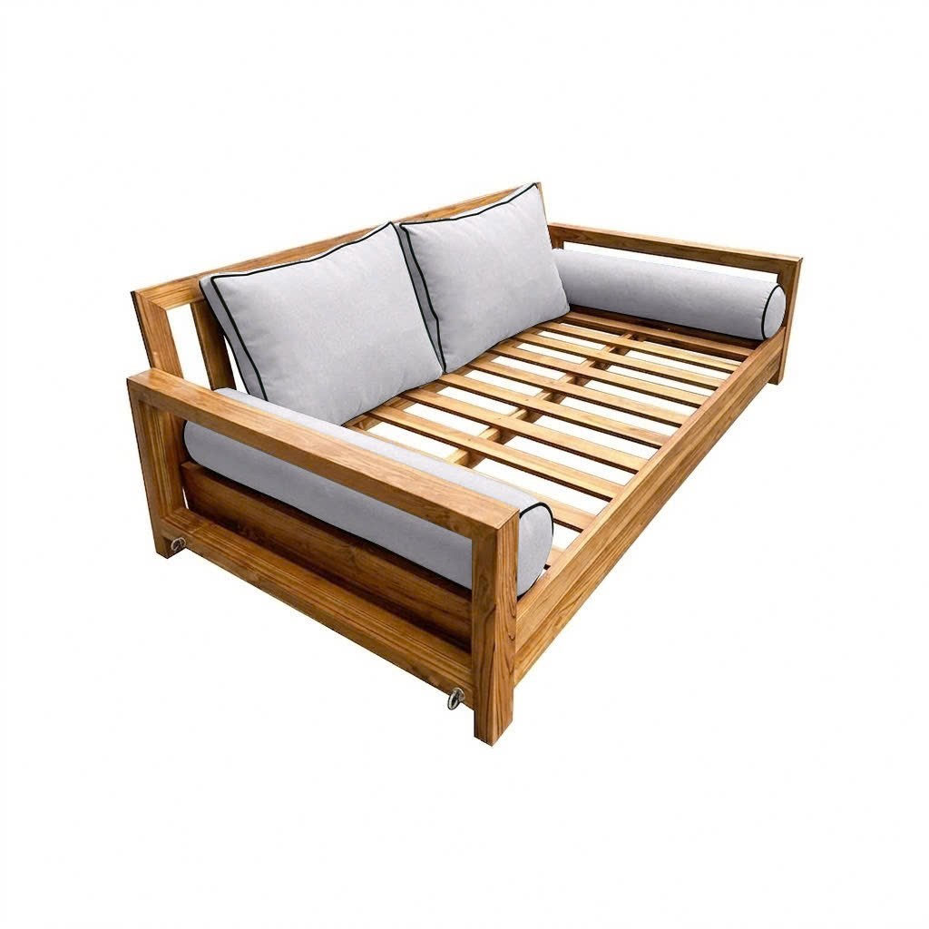 |COVER ONLY| STYLE 1 Crib Bolster Pillow Daybed Porch Swing Contrast Trim AD105