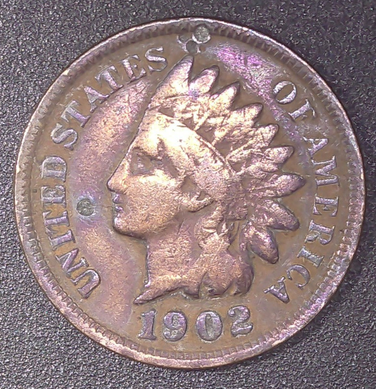 1902 Indian Head Cent Penny 1c Brown Copper Circulated Condition 124 Years Old